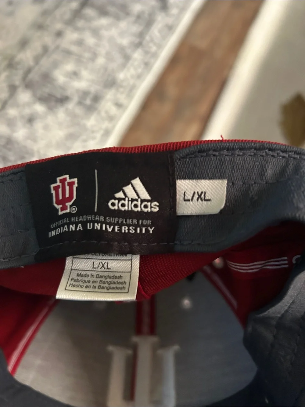 Kids Red Indiana Adidas Baseball Cap